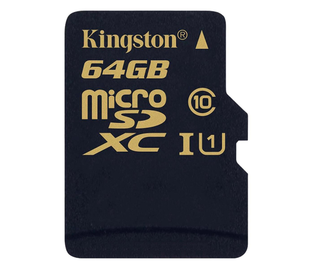 Kingston 64GB microSDXC Class10 zapis 45MB/s odczyt 90MB/s - 201448 - zdjęcie